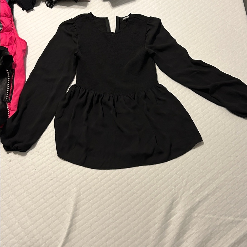 Express Textured Black Top